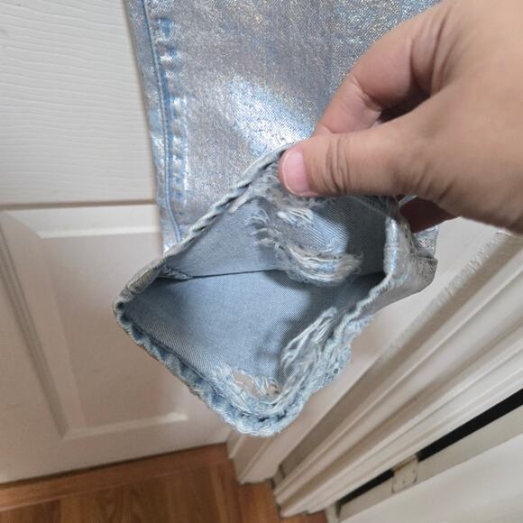 AG Adriano Goldschmied The Phoebe Foil Jeans NWT Size 27 - Picture 7 of 10